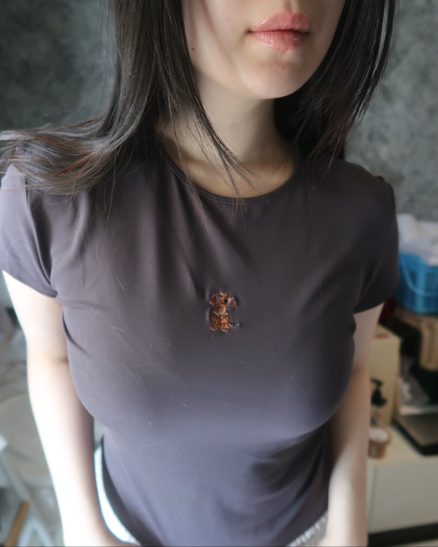 Dachshund Headphone Baby Tee